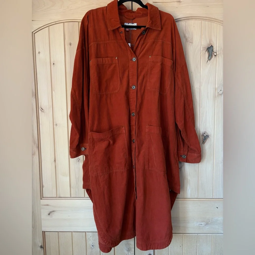 NWT Anthropologie Pilcro Corduroy Duster Shacket - Picture 2 of 16